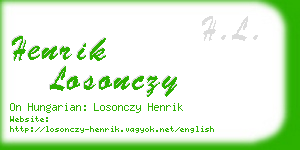 henrik losonczy business card